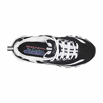 Skechers D'Lites Biggest Womens Sneakers-JCPenney, Color: Black White
