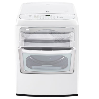 LG ENERGY STAR® 7.3 cu.ft. Capacity Smart Wi-Fi Enabled Front Control Gas SteamDryer™