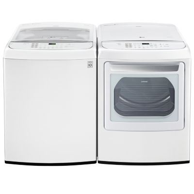 LG ENERGY STAR® 7.3 cu.ft. Capacity Smart Wi-Fi Enabled Front Control Gas SteamDryer™