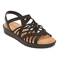 East 5th Womens Holly Criss Cross Strap Flat Sandals (6 size only)