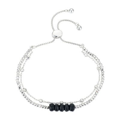 Footnotes Onyx Pure Silver Over Brass 8 Inch Cable Bolo Bracelet - JCPenney
