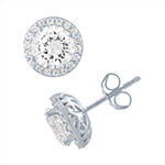 Limited Time Special!! Lab Created White Sapphire Sterling Silver 9.7mm Stud Earrings