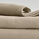 Fieldcrest Luxury Egyptian Cotton Herringbone Blanket