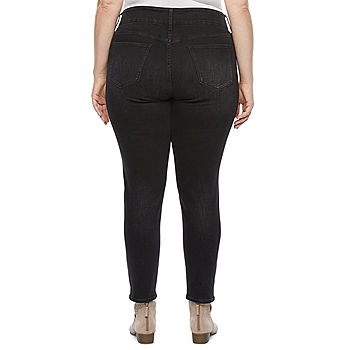 a.n.a. Plus Womens High Rise Skinny Jeggings, Color: Medium Lyric - JCPenney