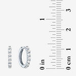 Diamond Addiction 1/4 CT. T.W. Lab Grown White Diamond 10K White Gold 13mm Hoop Earrings