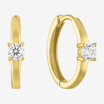 Diamond Addiction (G-H / Si2-I1) 1/4 CT. T.W. Lab Grown White Diamond Gold 13.9mm Hoop Earrings