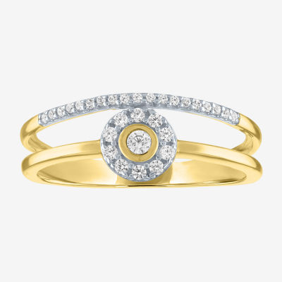 Diamond Addiction Womens 1/6 CT. T.W. Genuine White Diamond 10K Gold Stackable Ring