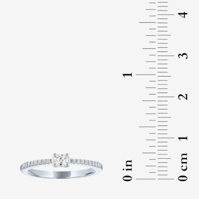 Diamond Addiction (G-H / Si2-I1) Womens 1/4 CT. T.W. Lab Grown White 10K Gold Stackable Ring