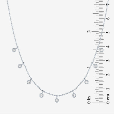 Diamond Addiction Bezel Drop (G-H / Si2-I1) Womens 1/4 CT. T.W. Lab Grown White Diamond 10K Gold 18 Inch Pendant Necklace