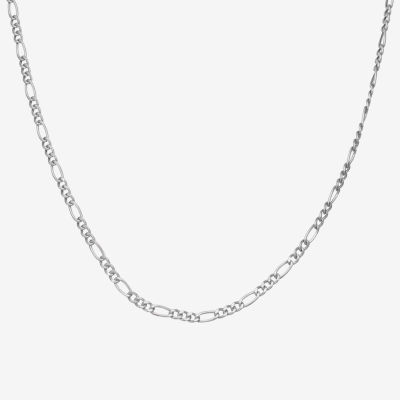 Sterling Silver 18 - 24 Inch Hollow Figaro Chain Necklace