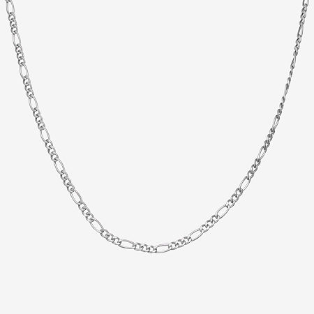 Sterling Silver 18 - 24 Inch Hollow Figaro Chain Necklace, One Size