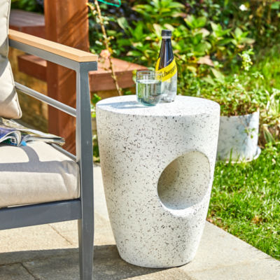 Glitzhome 18in Mgo Terrazzo Planter Stands