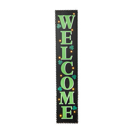 Glitzhome 42 St. Patrick's Wooden Porch Sign, One Size, Green