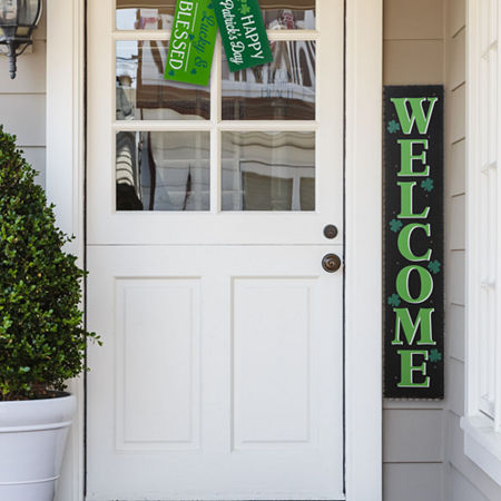 Glitzhome 42 St. Patrick's Wooden Porch Sign, One Size, Green