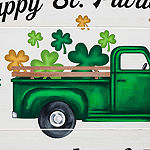 Glitzhome 24" St. Patrick's Truck Wall Sign