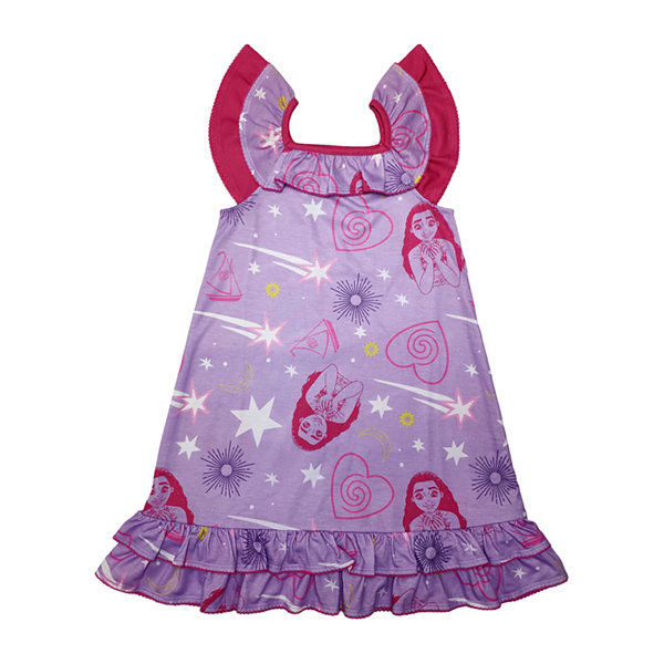 Disney Collection Little & Big Girls Princess Moana Sleeveless Square Neck Nightshirt