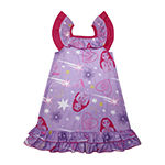 Disney Collection Little & Big Girls Sleeveless Princess Moana Square Neck Nightshirt