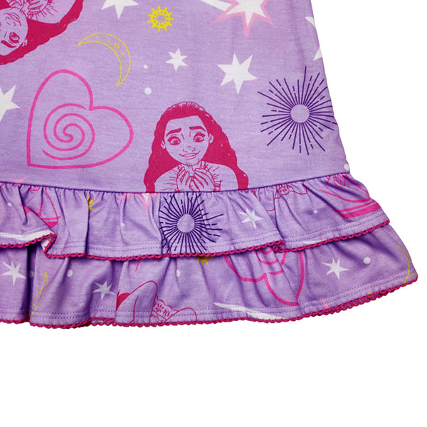Disney Collection Little & Big Girls Princess Moana Sleeveless Square Neck Nightshirt