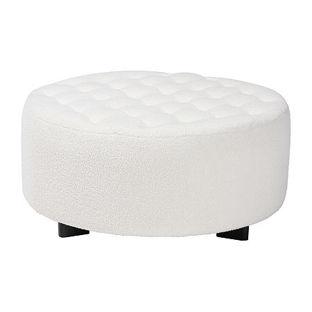 Athena Upholstered Ottoman, One Size, Yellow