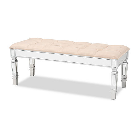 Hedia Upholstered Bench, One Size, Beige