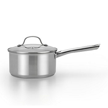 T-Fal 2-qt. Aluminum Sauce Pan with Lid, Color: Gray - JCPenney