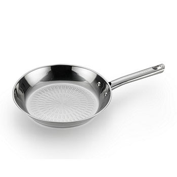 T-Fal Stainless Steel Dishwasher Safe Frying Pan, Color: Silver