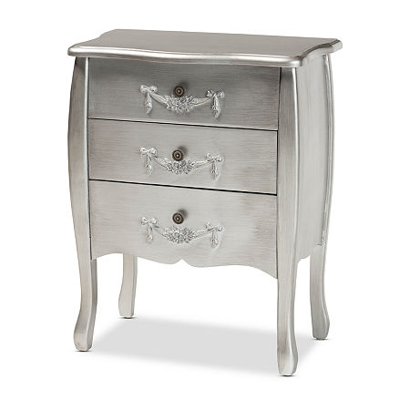 Eliya Accent Cabinet, One Size, Silver