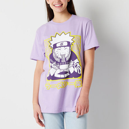  Juniors Naruto Ramen Womens Crew Neck Short Sleeve Boyfriend Graphic T-Shirt