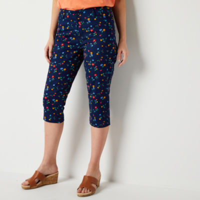 St. John's Bay Secretly Slender Womens Straight Mid Rise Capri Pant