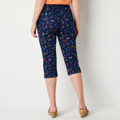 St. John's Bay Secretly Slender Womens Straight Mid Rise Capri Pant