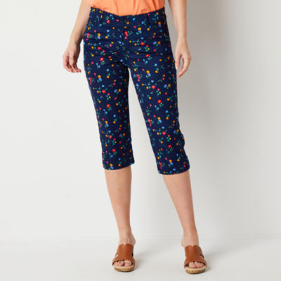 St. John's Bay Secretly Slender Womens Straight Mid Rise Capri Pant