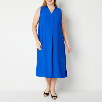 Jcpenney royal blue plus best sale size dress