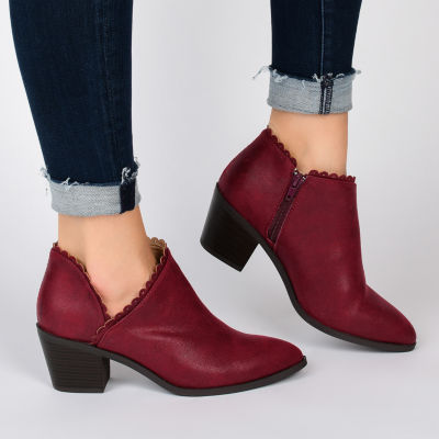 Journee Collection Womens Tessa Stacked Heel Booties