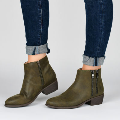 Journee Collection Womens Jayda Stacked Heel Booties