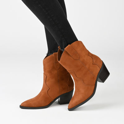 Journee Collection Womens Becker Stacked Heel Booties