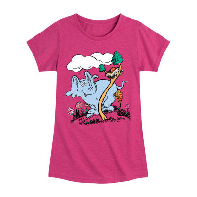 Big Girls Round Neck Short Sleeve Dr. Seuss Graphic T-Shirt