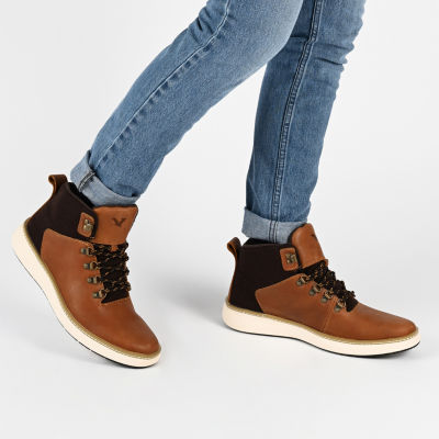 Territory Mens Drifter Block Heel Lace-Up Boots