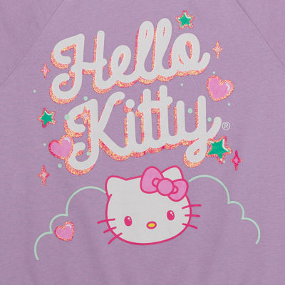 Little & Big Girls Round Neck Short Sleeve Hello Kitty Graphic T-Shirt