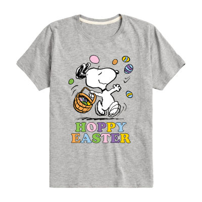 Big Girls Round Neck Short Sleeve Peanuts Graphic T-Shirt