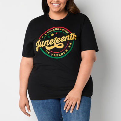 Hope & Wonder Juneteenth 'A Celebration of Freedom' Adult Extended Sizes Short Sleeve Graphic T-Shirt