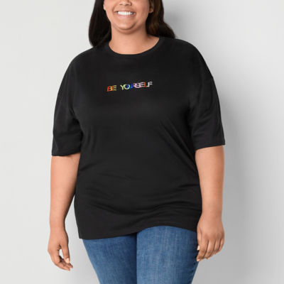 Hope & Wonder Pride Extended Sizes Adult Short Sleeve 'Be Yourself' Graphic T-Shirt