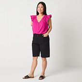 St johns bay on sale womens bermuda shorts