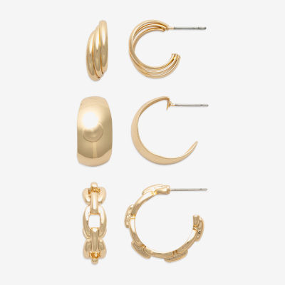 Mixit Womens Hypoallergenic 3 Pair Earring Set