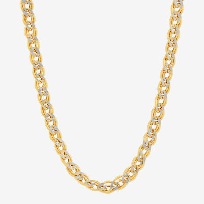 Made in Italy 14K Gold Inch Hollow Curb Chain Necklace