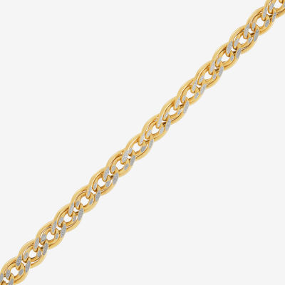 Made in Italy 14K Gold Inch Hollow Curb Chain Necklace