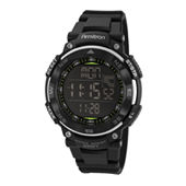 Armitron Pro Sport Mens Chronograph Digital Black Strap Watch 40