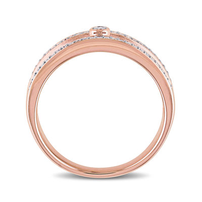 1/5 CT.T.W. Natural Diamond 10K Rose Gold Wedding Band