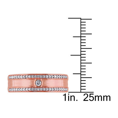 1/5 CT.T.W. Natural Diamond 10K Rose Gold Wedding Band