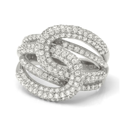 Cubic Zirconia Sterling Silver Knot Ring JCPenney