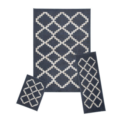 Achim Capri 3-pc. Ogee Rectangular Rug Set

